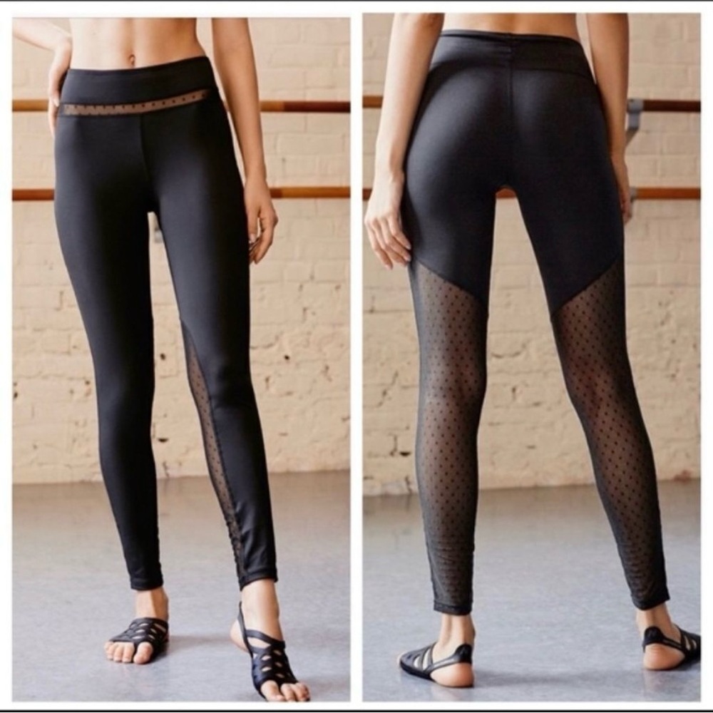 Free People Movement Elena Leggings Swiss Dot Mesh Small